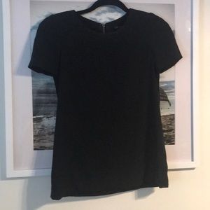 Black short sleeve Theory blouse size P